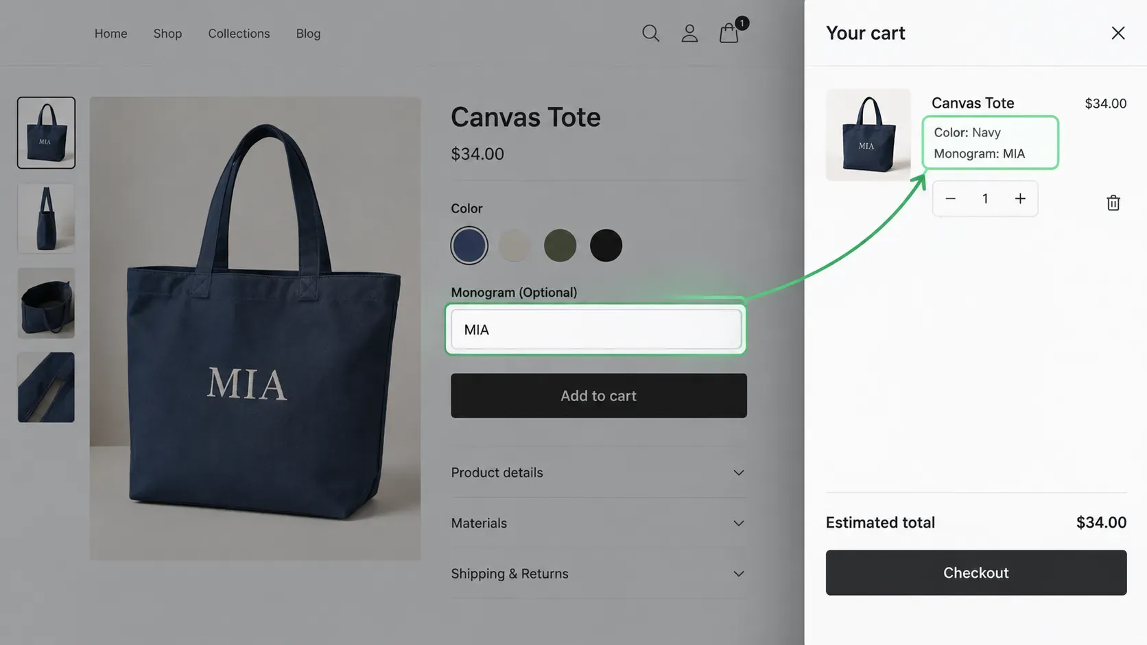 Shopify product options not appearing in the cart drawer as line item properties